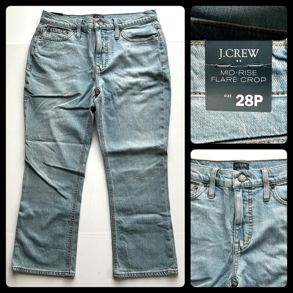 J. Crew Denim - 🍂NWT J. Crew Women’s Mid Rise Flare Crop Jeans. Size: 28P